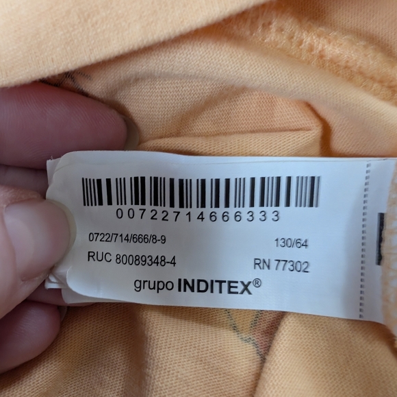 ZARA Boys Beach Theme Orange Sleeveless Shirt Size 8-9 - Picture 7 of 7